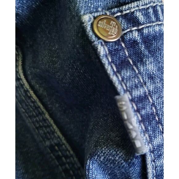 Vintage Levis SilverTab Jeans Mens 31x32 Blue Medium Wash Light Distress - Picture 16 of 16